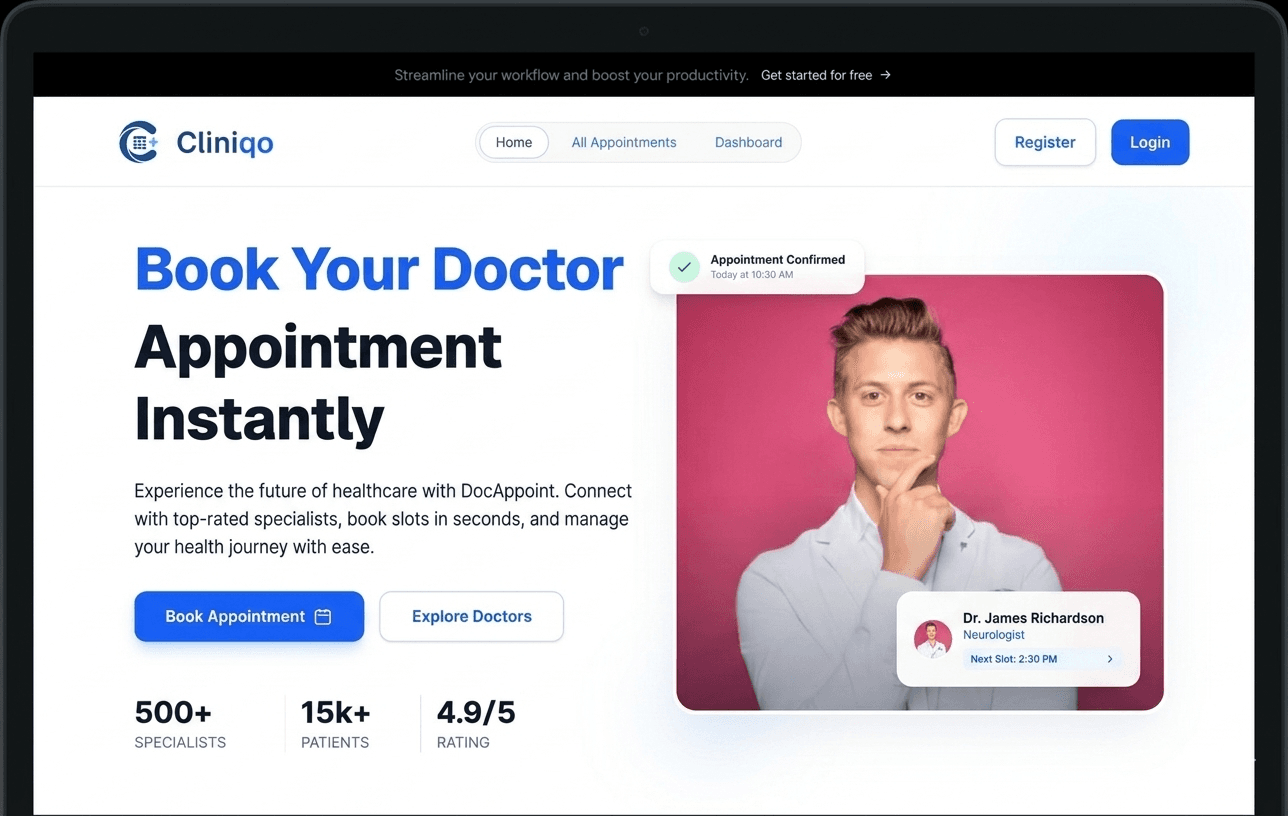Cliniqo - Online Doctor Appointment System